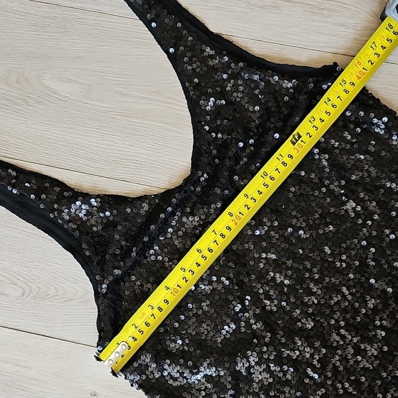 Talula Black Sequin Tank, XS - Picture 4 of 16